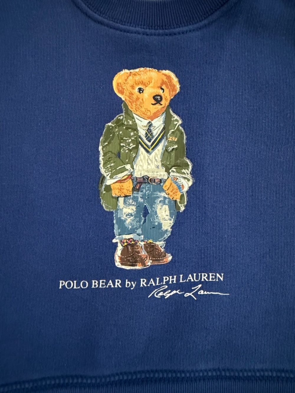 Polo by Ralph Lauren Royal Blue Polo Bear Sweatshirt - Kids - Picture 2 of 4